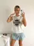 Musculosa algodón sisa cavada Raw Denim sakra - tienda online