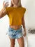 Imagen de Remera jersey crop terminación al corte y hombreras Bitcoin