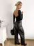 Pantalon bengalina engomada wide leg Monclaire en internet