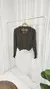 Sweater corto escote V con ochos Lusaka - Augusta