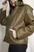Campera importada puffer cuerina PU efecto gastado con capucha Anelka - Augusta