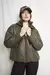 Campera importada puffer cuerina PU efecto gastado con capucha Amazonia
