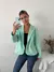 Blazer crepe sastrero abotonado a la cadera falso bolsillo ojal Laimer - comprar online