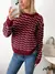 Sweater punto calado y rayas Pucon