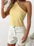 Musculosa morley satinado cruzado un hombro Aleppo en internet