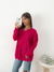Sweater largo trenzado escote V Briony