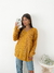 Sweater largo trenzado escote V Briony - comprar online