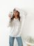 Sweater largo trenzado escote V Briony en internet
