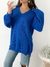 Sweater largo trenzado escote V Briony - Augusta