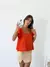 Blusa lino spandex doble volado Carioca