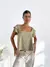 Blusa lino spandex doble volado Carioca - Augusta