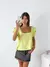 Blusa lino spandex doble volado Carioca - Augusta