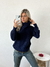Sweater poleron trenza en pecho Empoli - Augusta