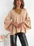 Blusa fibrana con botones y manga campana Filis - comprar online