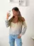 Sweater combinado diseño en V Lenna - tienda online