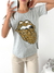 Remera algodón Rolling lengua print - Augusta