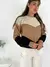 Sweater combinado diseño en V Lenna en internet