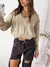Sweater corto escote V con ochos Lusaka - tienda online