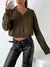Sweater corto escote V con ochos Lusaka - tienda online