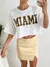 Remera algodon manga oversize ancha al corte Miami - Augusta