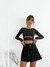 Mini falda gabardina tableada con terminación al corte Nantes - comprar online