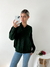 Sweater escote en V liso amplio Peixe - comprar online