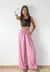 Pantalon ancho lino spandex cintura elastizada Quentin - comprar online