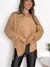 Imagen de Sweater Oversize Lanilla Brush escote V, tajo y sisa baja RAJEL
