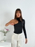 Body microfibra manga larga cuello polera y sustraccion en hombro Rebecca - tienda online