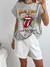 Remera amplia manga rebatible estampada Rolling Stones RS1981 - Augusta