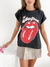 Remera amplia manga rebatible Rolling Stones - comprar online