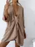 Blusa Kimono oversize lino spandex para anudar Sahara - comprar online