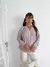 Sweater oversize escote en V y trenzas Silvie