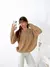 Sweater oversize escote en V y trenzas Silvie - tienda online