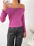 Remera morley brush escote bote con cuello rebatido y cierre Gelatto - Augusta
