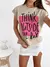 Remera amplia manga rebatible Think outside the box en internet