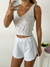 Top tejido escote en V calado fantasia Tunez - comprar online