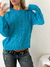 Sweater escote redondo amplio trenzado Venezia