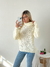 Sweater polera amplio figuras en pecho Werner - comprar online