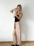 Pantalon fibrana recto con lazo incorporado y tajo en botamanga Willander - comprar online