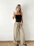 Pantalon fibrana recto con lazo incorporado y tajo en botamanga Willander