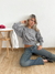Sweater escote redondo trenza en pecho manga globo Winslet - comprar online