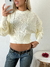 Sweater escote redondo trenza en pecho manga globo Winslet - tienda online