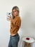 Sweater escote redondo trenza en pecho manga globo Winslet - Augusta