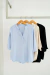 CAMISA MAO AZZURRA - LINO