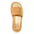 RASTEIRA COURO METALIZADO DOURADO DEGALLS - Ladonna Sapatos