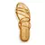 RASTEIRA DE TIRAS METALIZADA DOURADA DEGALLS - Ladonna Sapatos