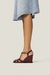 SANDÁLIA ANABELA SERAFINA BORDÔ VICENZA - Ladonna Sapatos