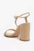 SANDÁLIA SALTO BLOCO MÉDIO BEGE SCHUTZ - Ladonna Sapatos