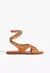 Rasteira Fresh Boho Couro Marrom Schutz - Ladonna Sapatos